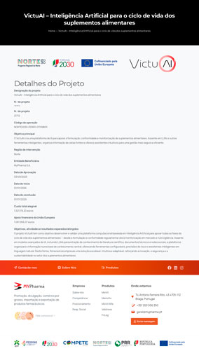 VictuAI – Inteligência Artificial para o ciclo de vida dos suplementos alimentares